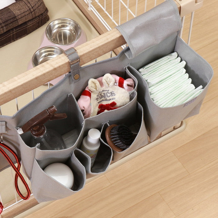 ペットケージ 柵 収納 GY グレー 幅540×奥行130×高さ250 fj-45367の画像