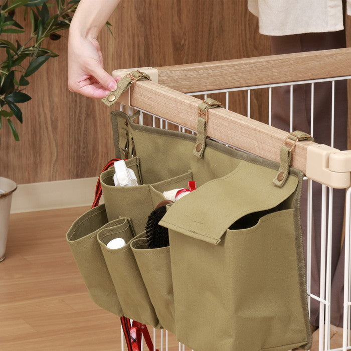 ペットケージ 柵 収納 BR ブラウン 幅540×奥行130×高さ250 fj-45368の画像