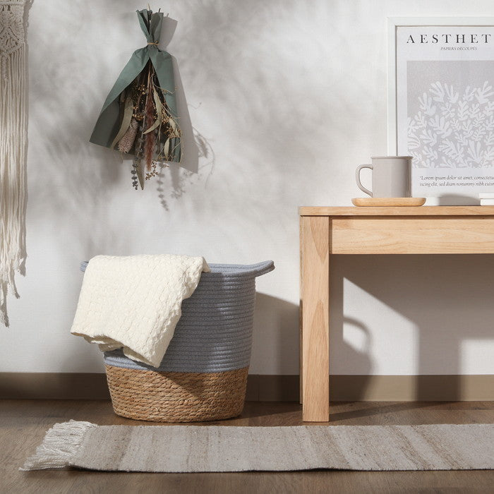 鉢カバー コットン／ガマ 10号 GY 1個箱 FB45386 グレｰ 幅400×奥行330×高さ320mm fj-45386の画像