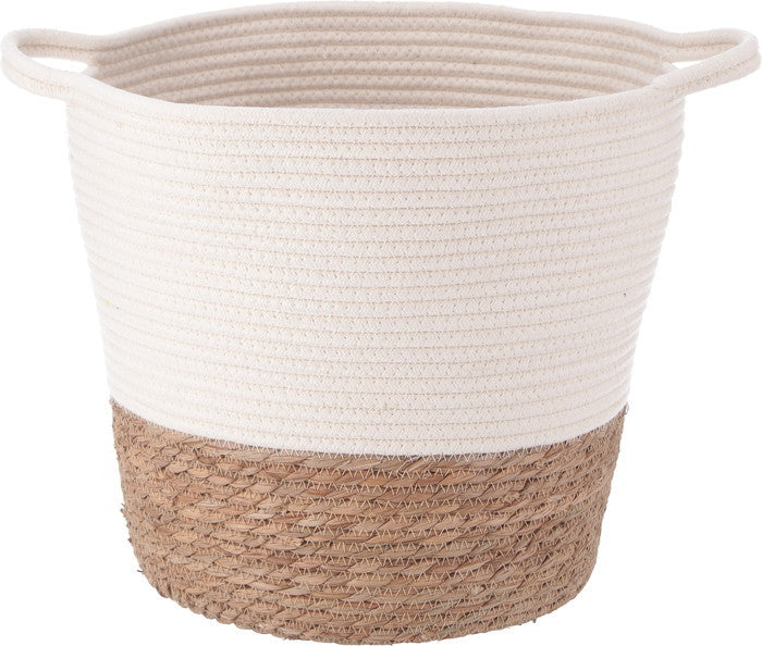 鉢カバー コットン／ガマ 7号 IV 1個箱 FB45392 アイボリｰ fj-45392の画像