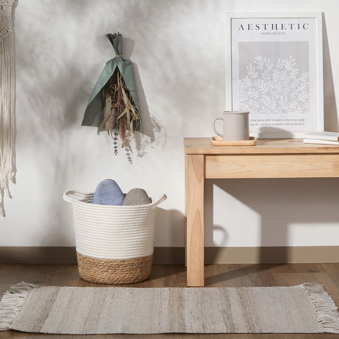 鉢カバー コットン／ガマ 7号 IV 1個箱 FB45392 アイボリｰ fj-45392の画像