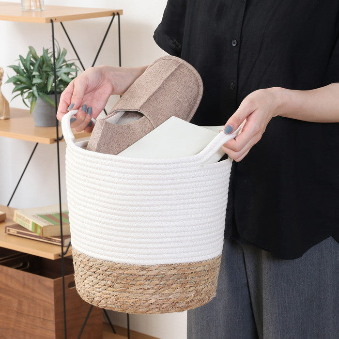 鉢カバー コットン／ガマ 7号 IV 1個箱 FB45392 アイボリｰ fj-45392の画像