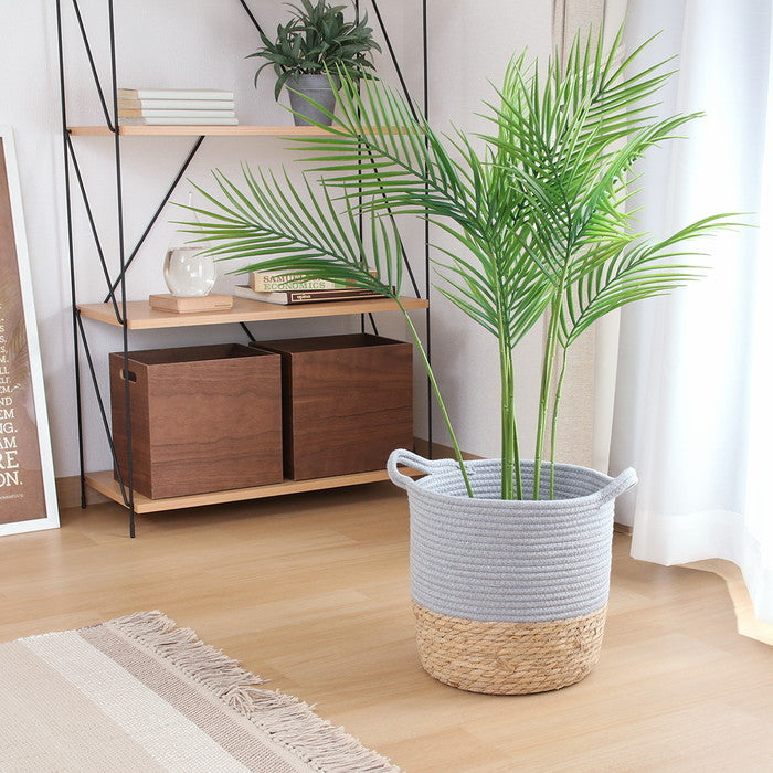 鉢カバー コットン／ガマ 7号 GY 1個箱 FB45393 グレｰ fj-45393の画像