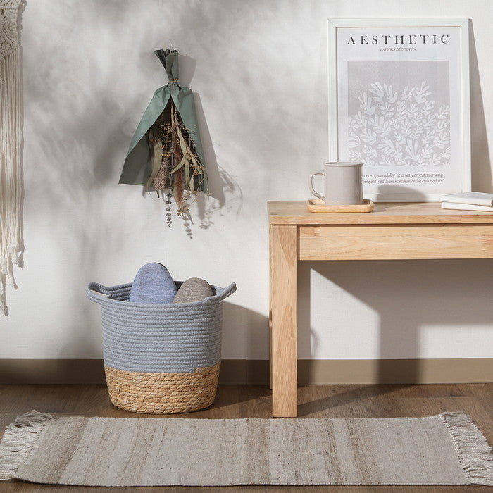 鉢カバー コットン／ガマ 7号 GY 1個箱 FB45393 グレｰ fj-45393の画像