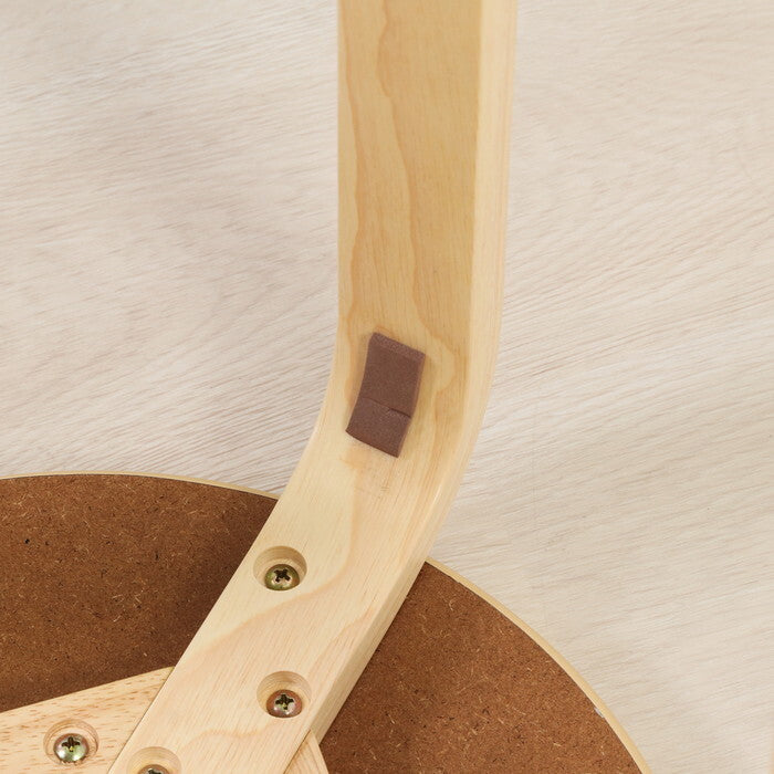 曲脚イス 木製 ブルーグレー座面 ナチュラル 完成品 W330×D330×H440mm 2.7kg fj-46078の画像