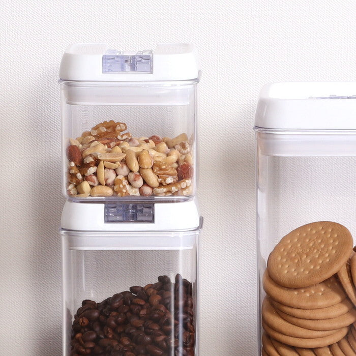 キャニスター スタッキングロック キュピタ 400ml 37752 クリア 完成品 W100×D100×H100mm 0.2kg fj-47750の画像
