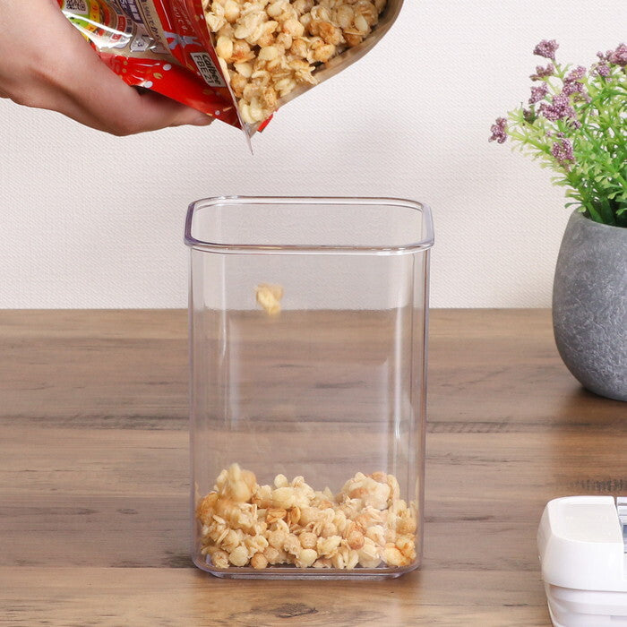 キャニスター スタッキングロック キュピタ 800ml 37753 クリア 完成品 W100×D100×H140mm 0.2kg fj-47751の画像