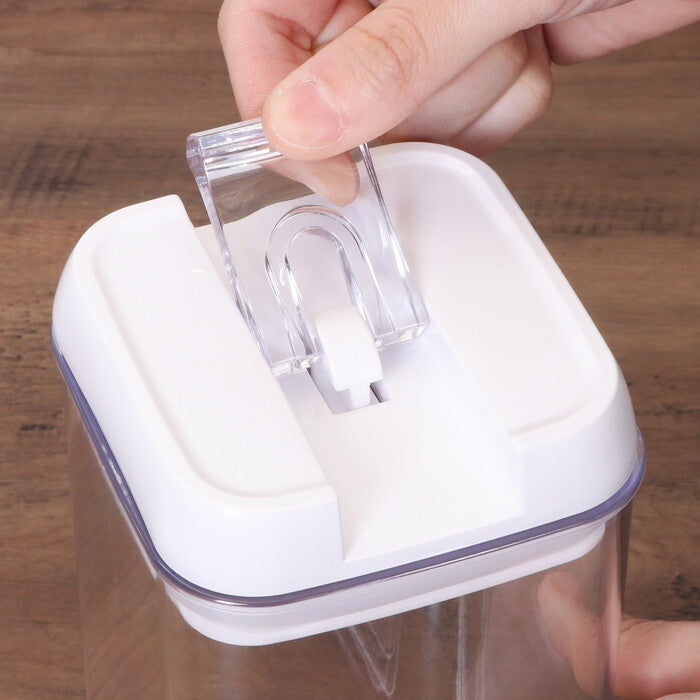 キャニスター スタッキングロック キュピタ 1100ml 37754 クリア 完成品 W100×D100×H200mm 0.3kg fj-47752の画像