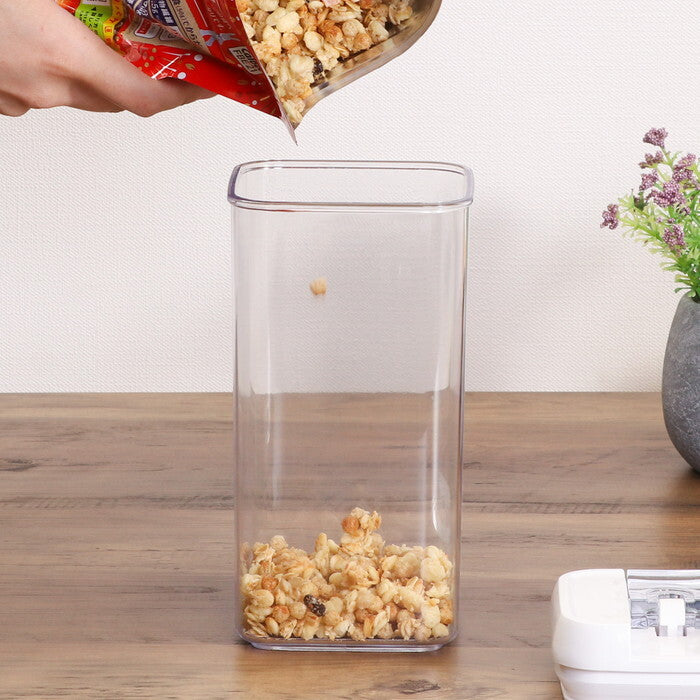 キャニスター スタッキングロック キュピタ 1100ml 37754 クリア 完成品 W100×D100×H200mm 0.3kg fj-47752の画像