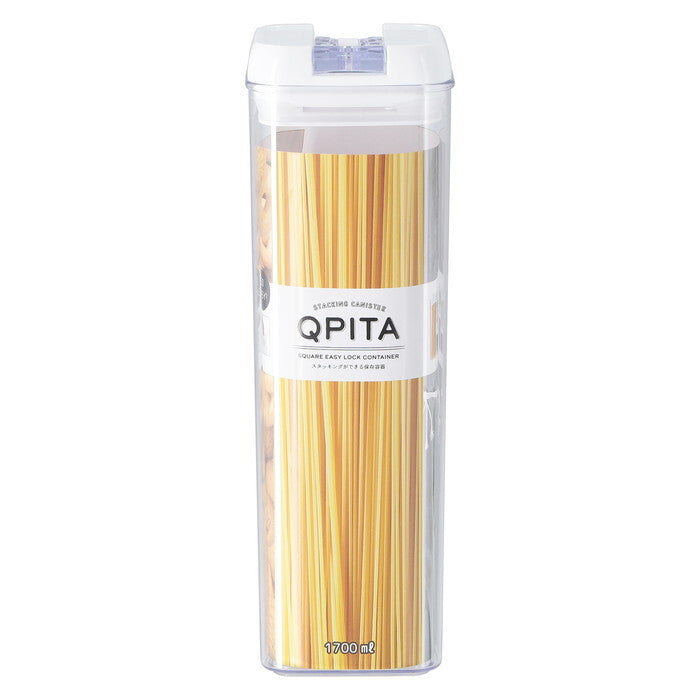 キャニスター スタッキングロック キュピタ 1700ml 37755 クリア 完成品 W100×D100×H300mm 0.3kg fj-47753の画像