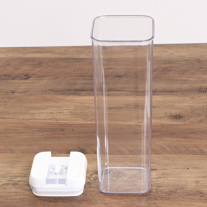 キャニスター スタッキングロック キュピタ 1700ml 37755 クリア 完成品 W100×D100×H300mm 0.3kg fj-47753の画像