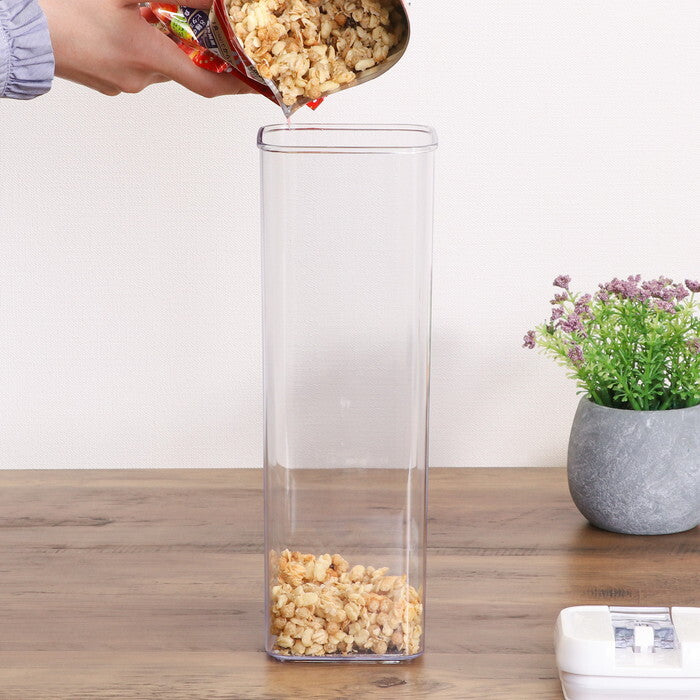 キャニスター スタッキングロック キュピタ 1700ml 37755 クリア 完成品 W100×D100×H300mm 0.3kg fj-47753の画像