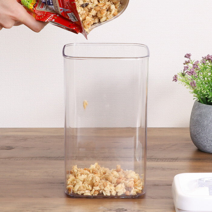 キャニスター スタッキングロック キュピタ 2300ml 37756 クリア 完成品 W125×D125×H230mm 0.4kg fj-47754の画像