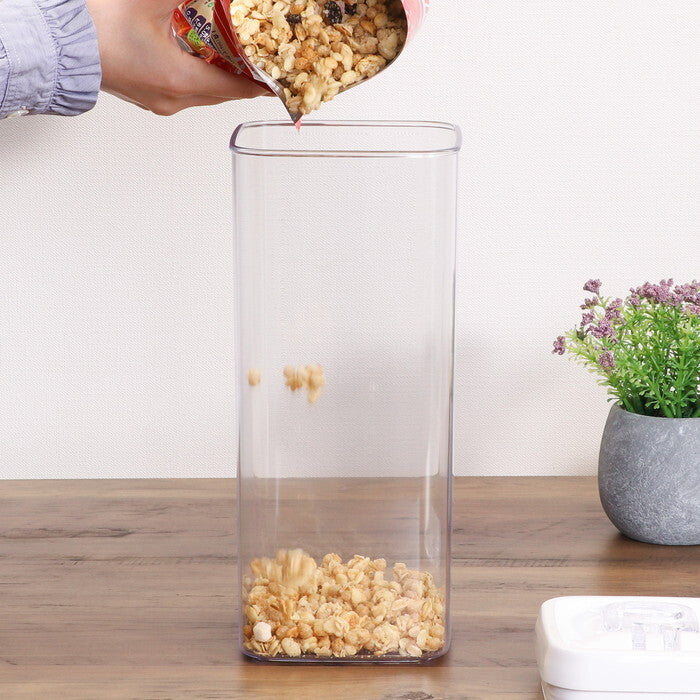 キャニスター スタッキングロック キュピタ 3100ml 37757 クリア 完成品 W125×D125×H305mm 0.5kg fj-47755の画像