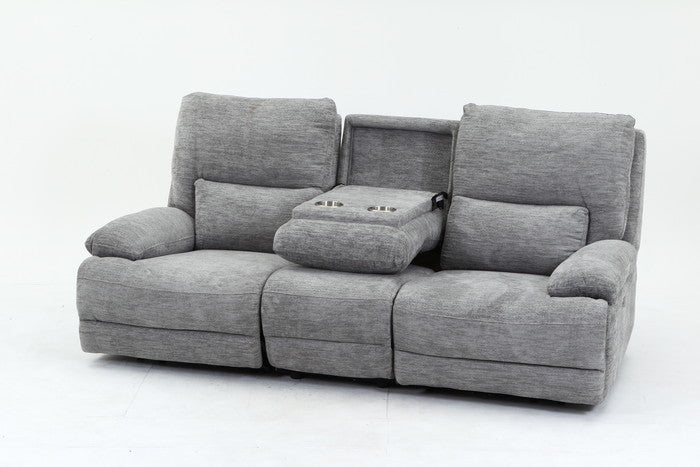 電動リクライナー GRACE 3P GY グレｰ 幅2060×奥行1030×高さ990mm fj-49115の画像