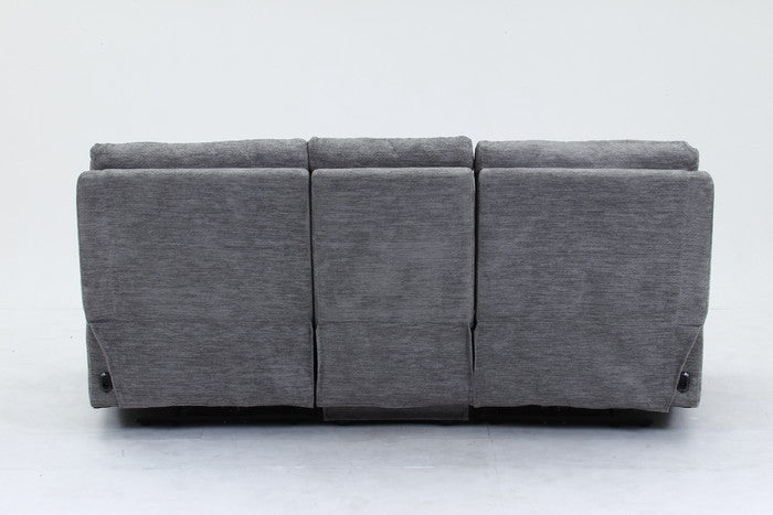 電動リクライナー GRACE 3P GY グレｰ 幅2060×奥行1030×高さ990mm fj-49115の画像