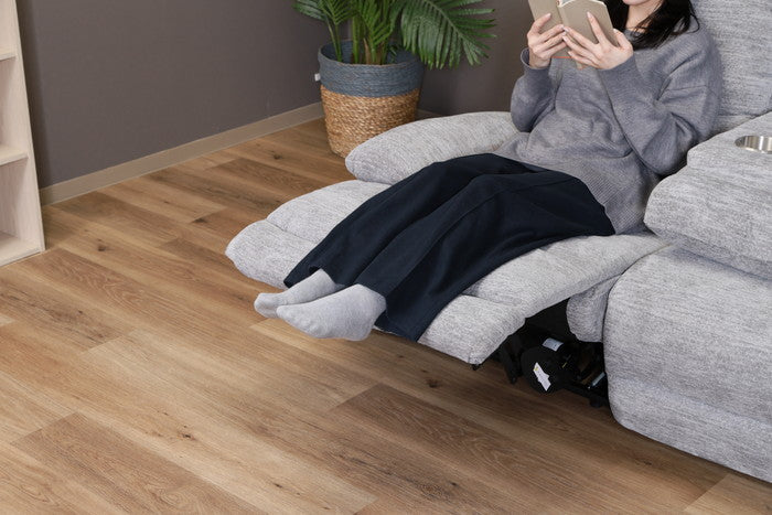 電動リクライナー GRACE 3P GY グレｰ 幅2060×奥行1030×高さ990mm fj-49115の画像