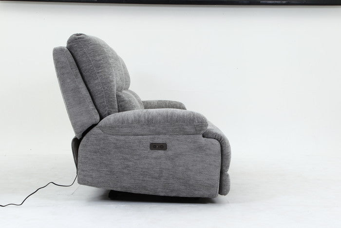 電動リクライナー GRACE 3P GY グレｰ 幅2060×奥行1030×高さ990mm fj-49115の画像