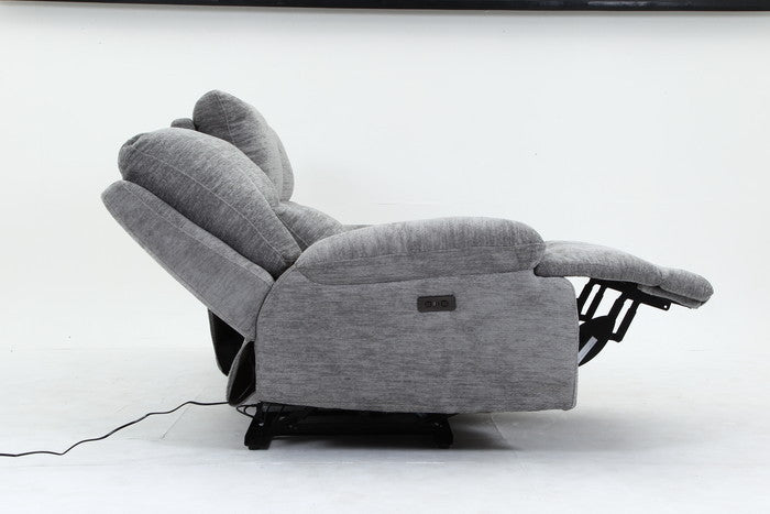 電動リクライナー GRACE 3P GY グレｰ 幅2060×奥行1030×高さ990mm fj-49115の画像