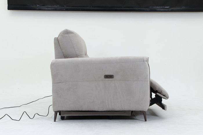 電動リクライナー FIRST ワイドラブ GY グレｰ 幅1900×奥行990×高さ970mm fj-49117の画像