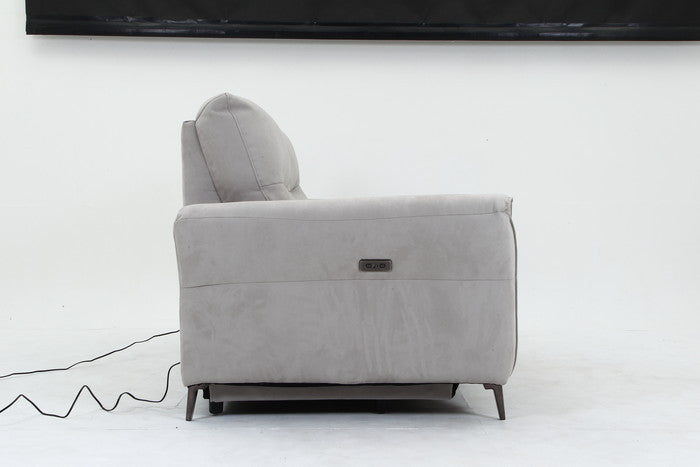 電動リクライナー FIRST ワイドラブ GY グレｰ 幅1900×奥行990×高さ970mm fj-49117の画像