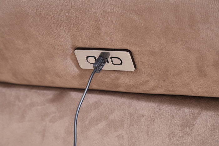 電動リクライナー FIRST ワイドラブ CM キャメル 幅1900×奥行990×高さ970mm fj-49118の画像