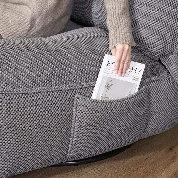 電動パーソナルチェアー MOVE GY グレｰ 幅880×奥行1050×高さ950mm fj-49119の画像