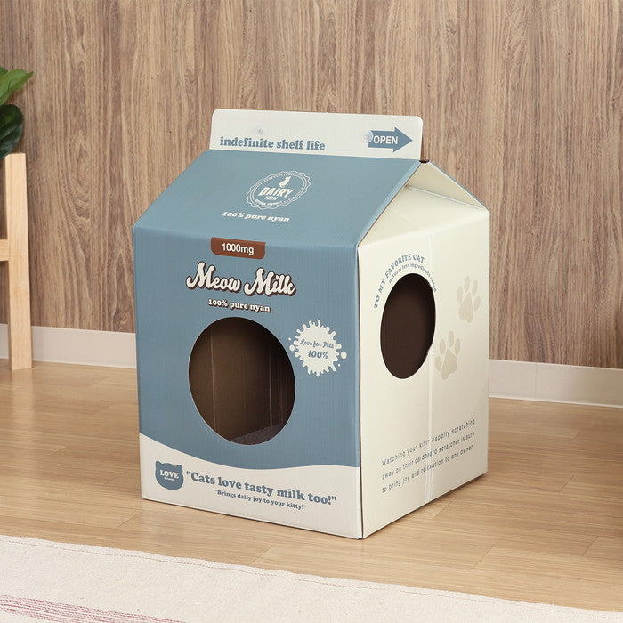猫用 ネコ用 爪とぎ KDタイプ 牛乳パック ブルー 幅330×奥行330×高さ485 fj-49193の画像