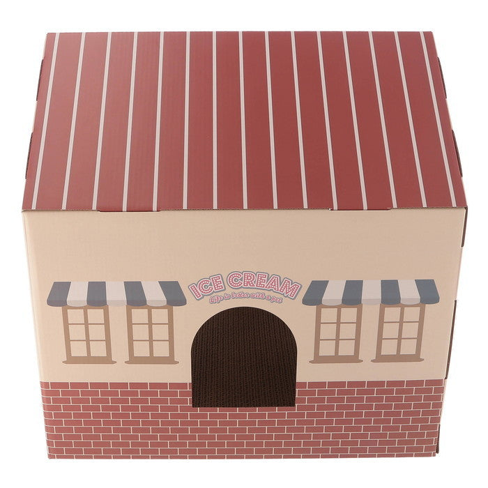 猫用 ネコ用 爪とぎ KDタイプ ハウス ピンク 幅370×奥行300×高さ380 fj-49194の画像