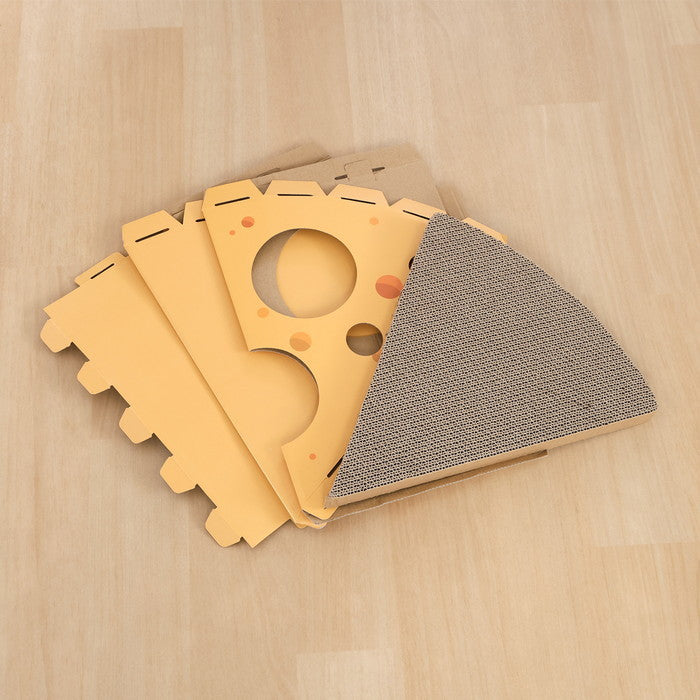 猫用 ネコ用 爪とぎ KDタイプ チーズ イエロー 幅420×奥行345×高さ300 fj-49195の画像