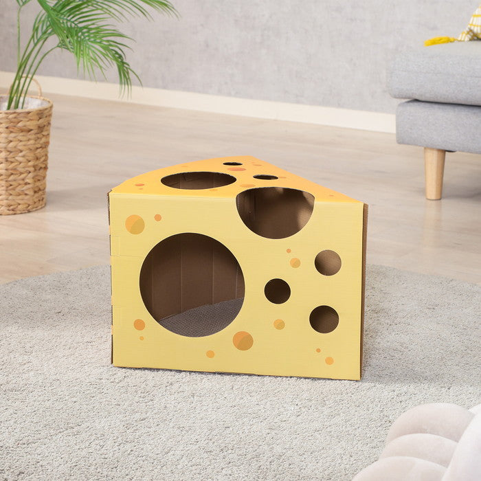 猫用 ネコ用 爪とぎ KDタイプ チーズ イエロー 幅420×奥行345×高さ300 fj-49195の画像