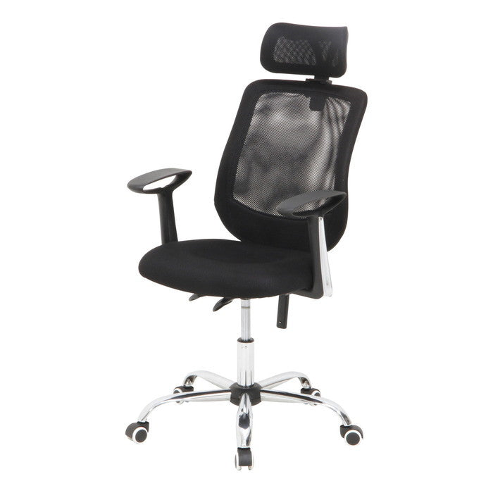 オフィスチェア デスクチェア パソコンチェア ヘッド付 アンテロプ ブラック HLC-1255F BK fj-50095の画像