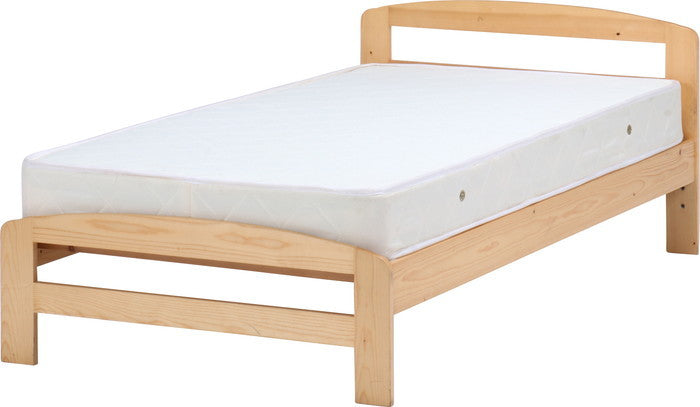 木製ベッド スアレスNA YSB-1062 ナチュラル 幅1010×奥行2010×高さ670mm fj-50205の画像