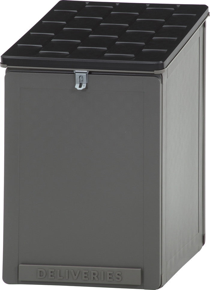 宅配 収納ボックス FB5389 ブラック/グレｰ 幅515×奥行555×高さ845mm fj-50618の画像