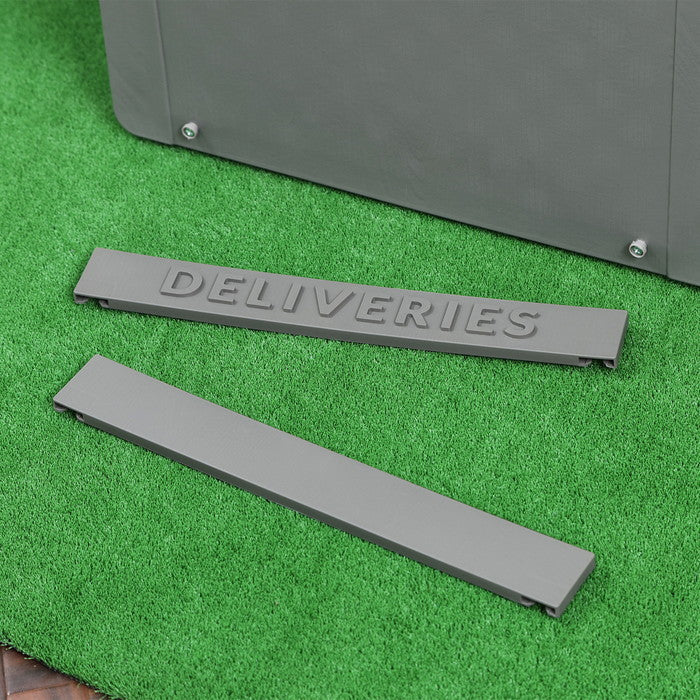 宅配 収納ボックス FB5389 ブラック/グレｰ 幅515×奥行555×高さ845mm fj-50618の画像