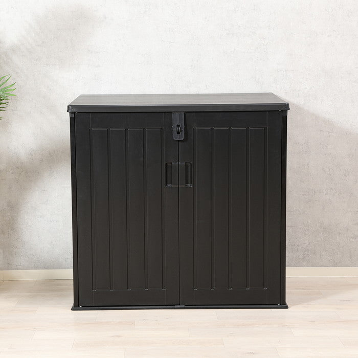 屋外収納庫 ガーデンストレージ FB5339 ブラック 幅1158×奥行710×高さ1125mm fj-50619の画像