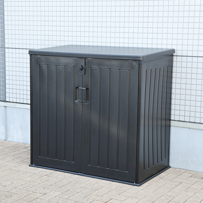 屋外収納庫 ガーデンストレージ FB5339 ブラック 幅1158×奥行710×高さ1125mm fj-50619の画像