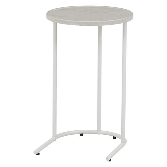 Chamill サイドテーブル ホワイト 白 幅340×奥行388×高さ535 fj-50719の画像