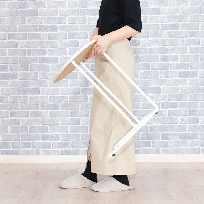 Chamill サイドテーブル ホワイト 白 幅340×奥行388×高さ535 fj-50719の画像