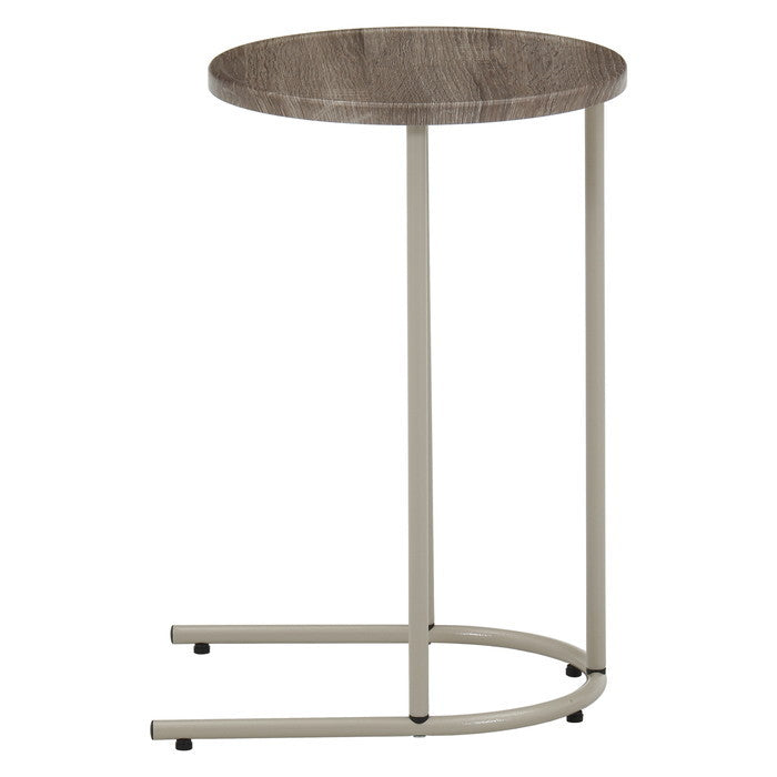 Chamill サイドテーブル グレージュ 幅340×奥行388×高さ535 fj-50720の画像