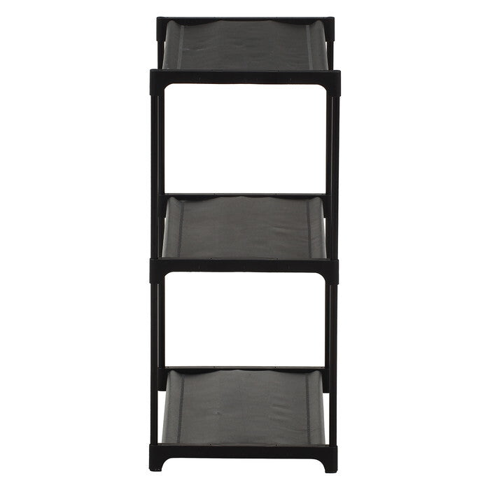 フリーラック3段 パイプ 黒 組立品 W545×D300×H620mm 0.78kg fj-51126の画像