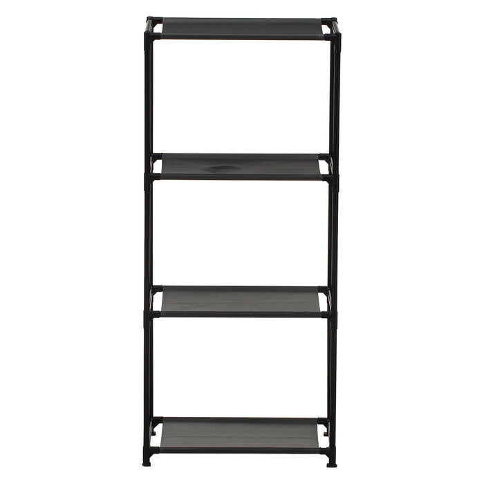 収納BOXラック パイプ 黒 組立品 W430×D285×H930mm 0.62kg fj-51128の画像