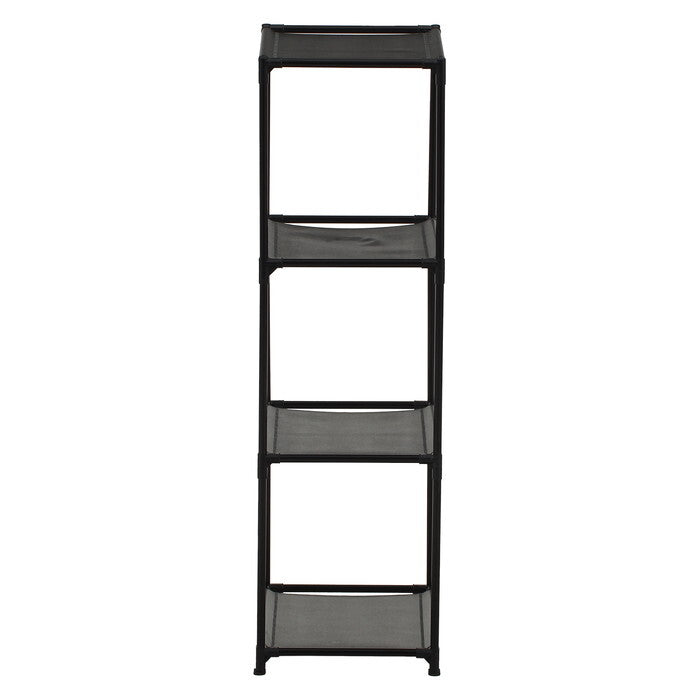 収納BOXラック パイプ 黒 組立品 W430×D285×H930mm 0.62kg fj-51128の画像