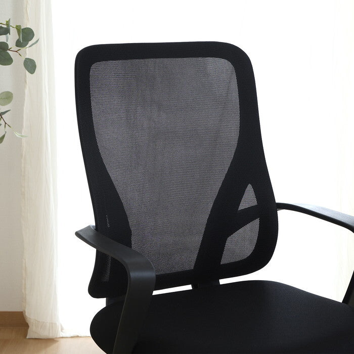 デザインチェア シンプル パレット BK ブラック 組立品 W605×D620×H950-1020mm 10.12kg fj-51131の画像