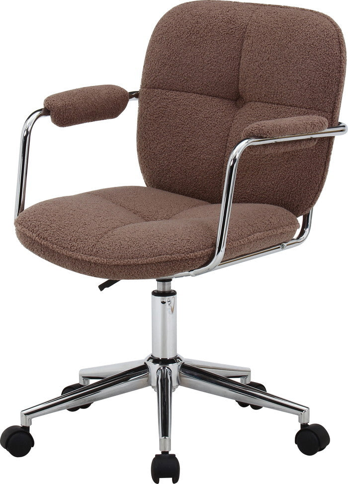 オフィスチェア デスクチェア ルル BR DM1157ABR ブラウン 幅550×奥行670×高さ830?920mm fj-51205の画像