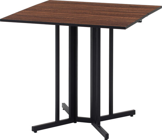 折りたたみ マルチテーブル 両バタフライ W80 ターニップ BR ブラウン 組立品 W800×D800×H720mm fj-51287の画像