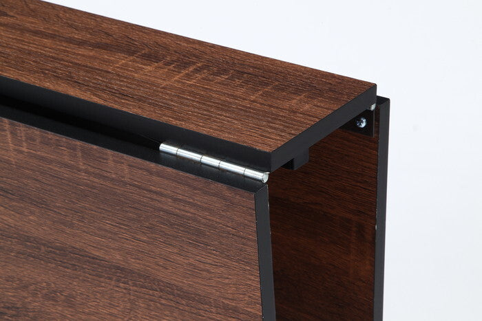 折りたたみ マルチテーブル 両バタフライ W80 ターニップ BR ブラウン 組立品 W800×D800×H720mm fj-51287の画像