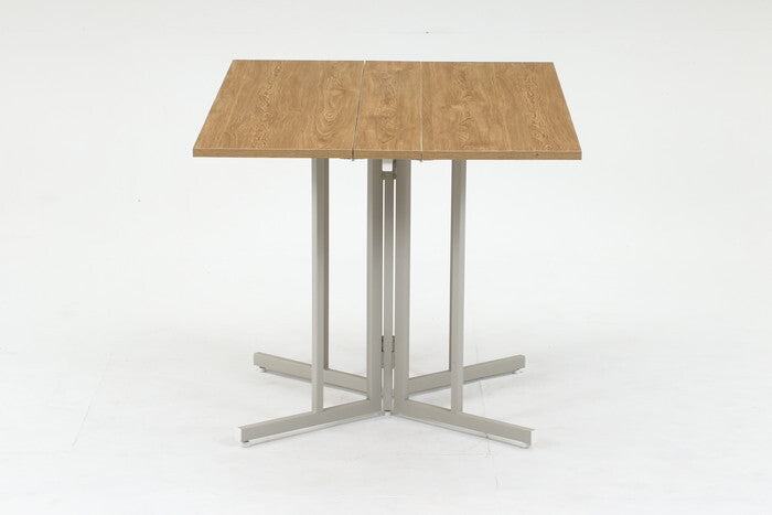 折りたたみ マルチテーブル 両バタフライ  W120 ターニップ NA ナチュラル 組立品 W1200×D800×H720mm fj-51288の画像