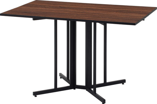 折りたたみ マルチテーブル 両バタフライ W120 ターニップ BR ブラウン 組立品 W1200×D800×H720mm fj-51289の画像