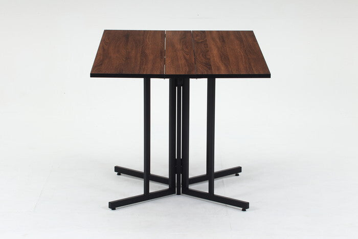 折りたたみ マルチテーブル 両バタフライ W120 ターニップ BR ブラウン 組立品 W1200×D800×H720mm fj-51289の画像